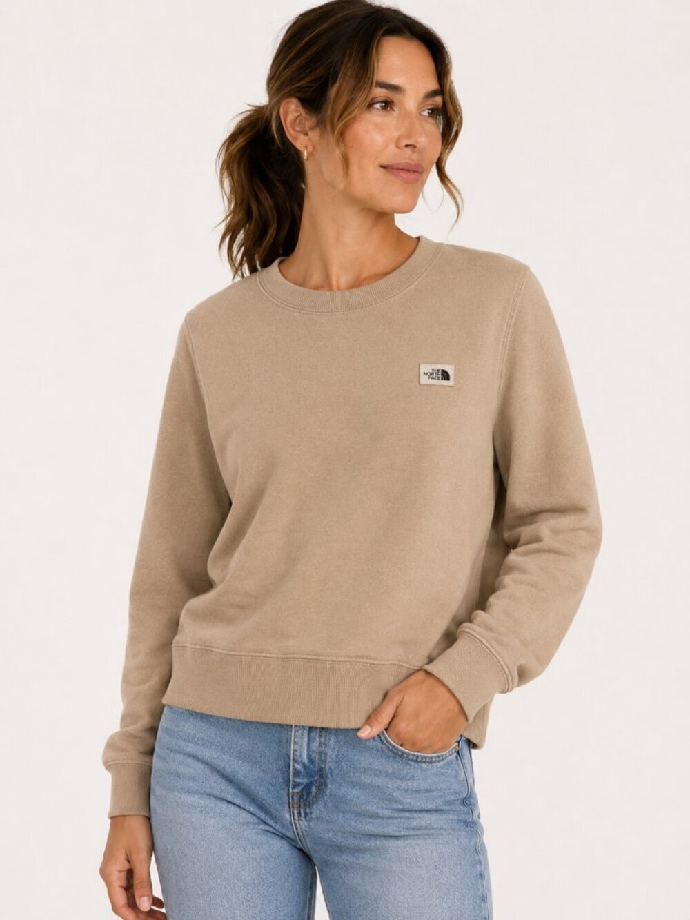 The North Face Tan Fleece Crewneck Pullover Women’s M